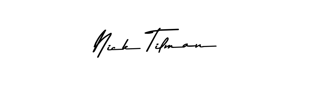 How to make Nick Tilman name signature. Use Asem Kandis PERSONAL USE style for creating short signs online. This is the latest handwritten sign. Nick Tilman signature style 9 images and pictures png