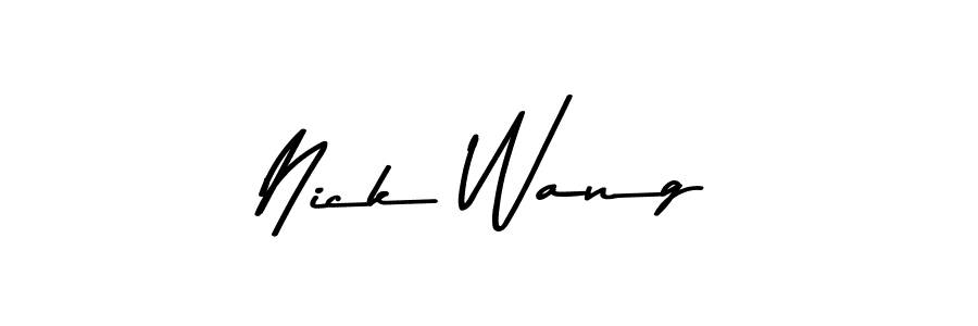How to make Nick Wang name signature. Use Asem Kandis PERSONAL USE style for creating short signs online. This is the latest handwritten sign. Nick Wang signature style 9 images and pictures png