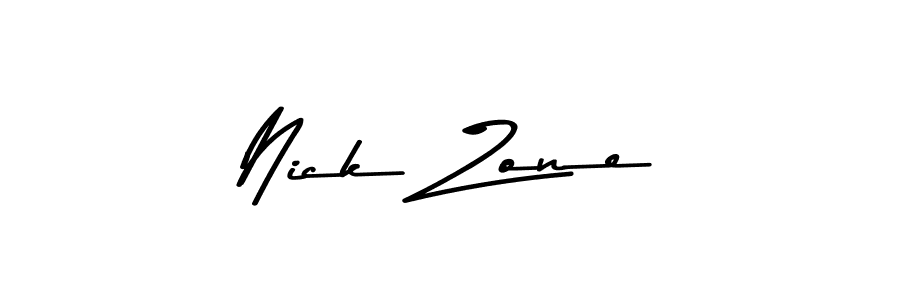 How to make Nick Zone name signature. Use Asem Kandis PERSONAL USE style for creating short signs online. This is the latest handwritten sign. Nick Zone signature style 9 images and pictures png