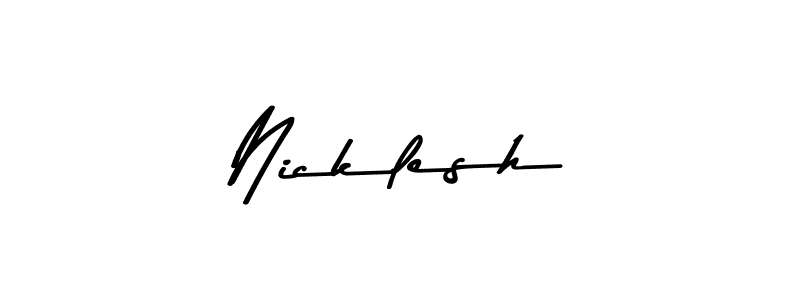 Once you've used our free online signature maker to create your best signature Asem Kandis PERSONAL USE style, it's time to enjoy all of the benefits that Nicklesh name signing documents. Nicklesh signature style 9 images and pictures png