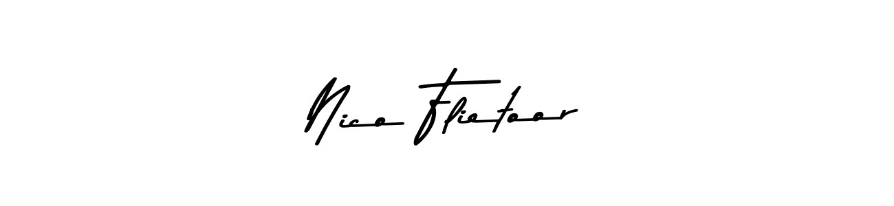 How to make Nico Flietoor name signature. Use Asem Kandis PERSONAL USE style for creating short signs online. This is the latest handwritten sign. Nico Flietoor signature style 9 images and pictures png