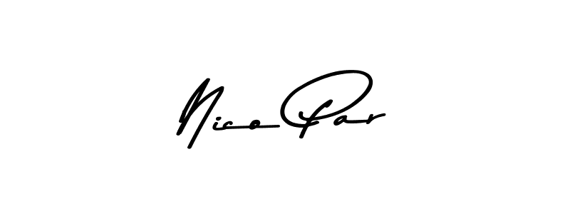 Use a signature maker to create a handwritten signature online. With this signature software, you can design (Asem Kandis PERSONAL USE) your own signature for name Nico Par. Nico Par signature style 9 images and pictures png