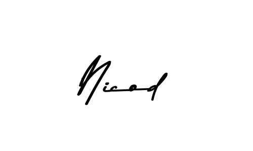 Make a beautiful signature design for name Nicod. With this signature (Asem Kandis PERSONAL USE) style, you can create a handwritten signature for free. Nicod signature style 9 images and pictures png