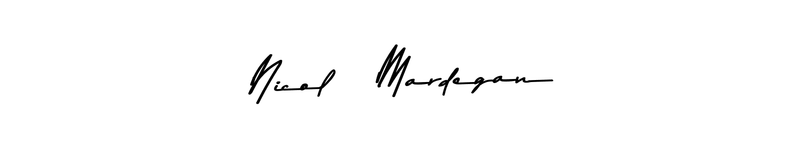 Create a beautiful signature design for name Nicolò Mardegan. With this signature (Asem Kandis PERSONAL USE) fonts, you can make a handwritten signature for free. Nicolò Mardegan signature style 9 images and pictures png