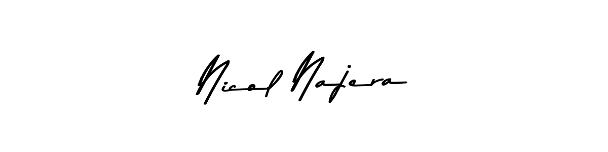 Create a beautiful signature design for name Nicol Najera. With this signature (Asem Kandis PERSONAL USE) fonts, you can make a handwritten signature for free. Nicol Najera signature style 9 images and pictures png
