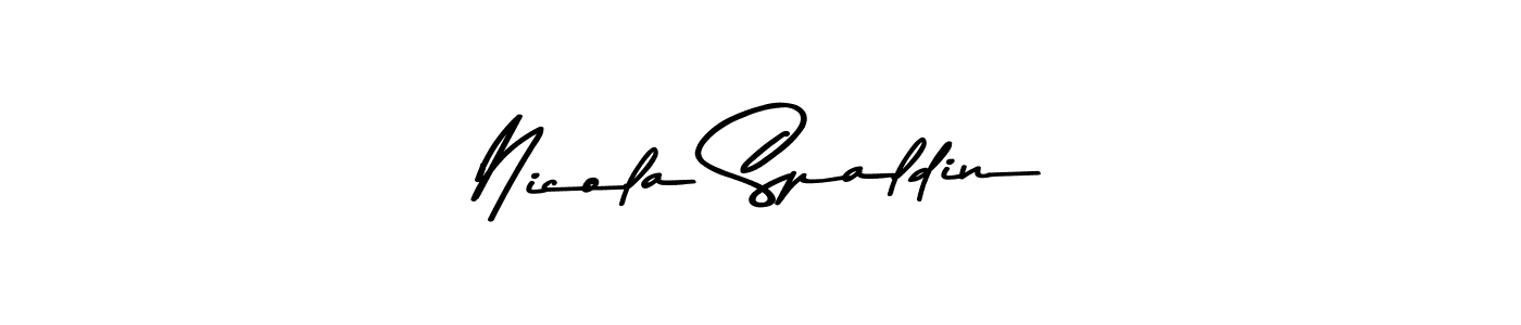 How to make Nicola Spaldin name signature. Use Asem Kandis PERSONAL USE style for creating short signs online. This is the latest handwritten sign. Nicola Spaldin signature style 9 images and pictures png