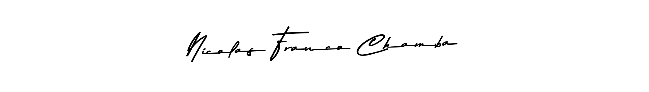 Design your own signature with our free online signature maker. With this signature software, you can create a handwritten (Asem Kandis PERSONAL USE) signature for name Nicolas Franco Chamba. Nicolas Franco Chamba signature style 9 images and pictures png