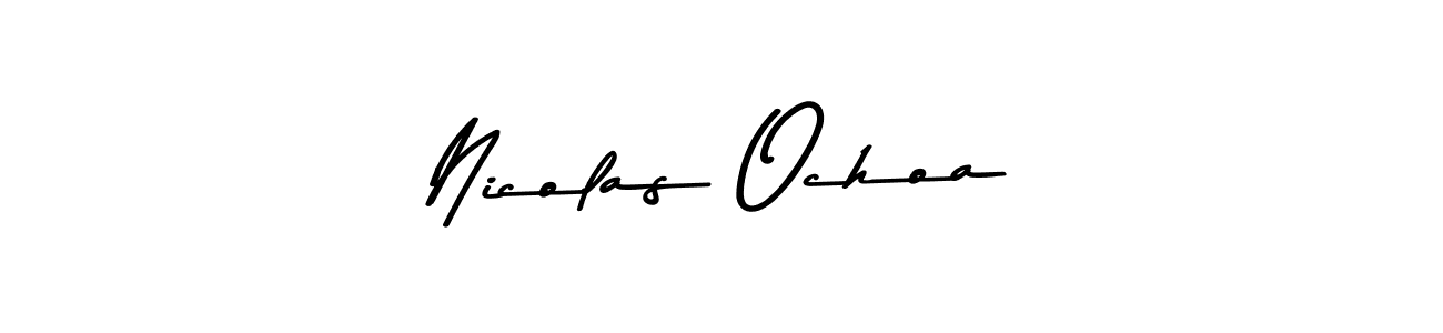 if you are searching for the best signature style for your name Nicolas Ochoa. so please give up your signature search. here we have designed multiple signature styles  using Asem Kandis PERSONAL USE. Nicolas Ochoa signature style 9 images and pictures png