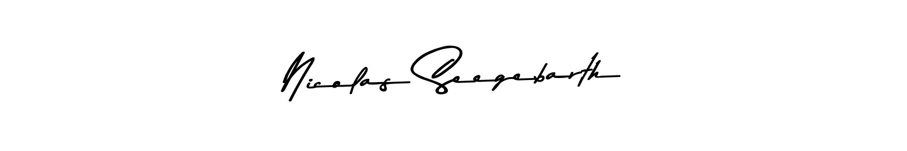 Use a signature maker to create a handwritten signature online. With this signature software, you can design (Asem Kandis PERSONAL USE) your own signature for name Nicolas Seegebarth. Nicolas Seegebarth signature style 9 images and pictures png