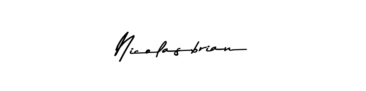 Design your own signature with our free online signature maker. With this signature software, you can create a handwritten (Asem Kandis PERSONAL USE) signature for name Nicolasbrian. Nicolasbrian signature style 9 images and pictures png