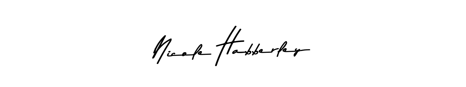 Make a beautiful signature design for name Nicole Habberley. With this signature (Asem Kandis PERSONAL USE) style, you can create a handwritten signature for free. Nicole Habberley signature style 9 images and pictures png