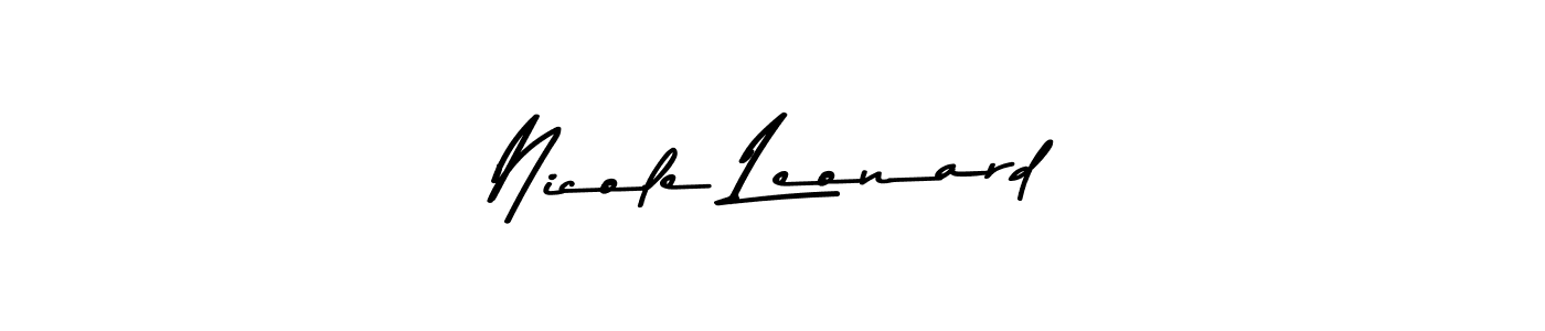 Create a beautiful signature design for name Nicole Leonard. With this signature (Asem Kandis PERSONAL USE) fonts, you can make a handwritten signature for free. Nicole Leonard signature style 9 images and pictures png