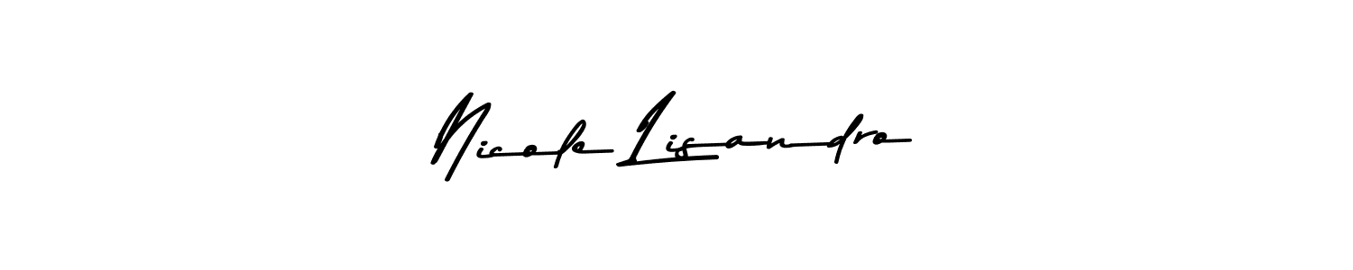 Make a beautiful signature design for name Nicole Lisandro. With this signature (Asem Kandis PERSONAL USE) style, you can create a handwritten signature for free. Nicole Lisandro signature style 9 images and pictures png