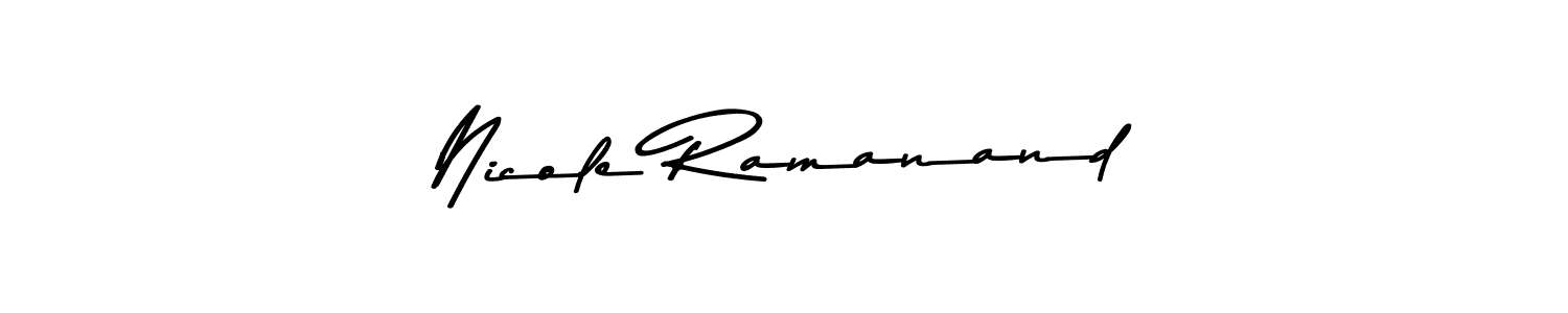 Make a beautiful signature design for name Nicole Ramanand. With this signature (Asem Kandis PERSONAL USE) style, you can create a handwritten signature for free. Nicole Ramanand signature style 9 images and pictures png