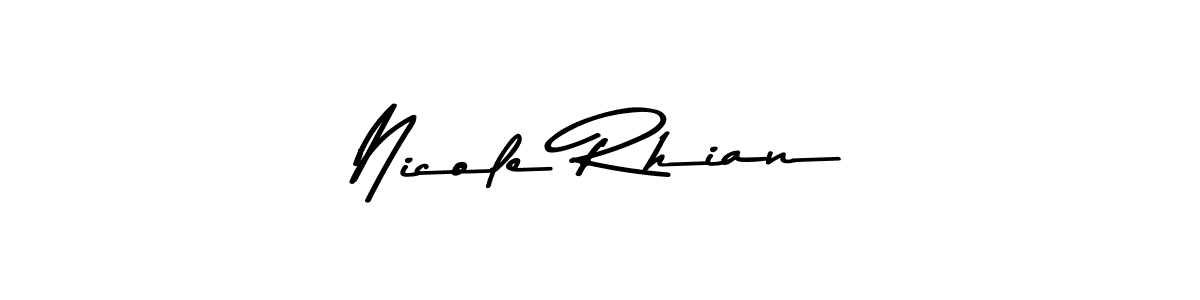 Create a beautiful signature design for name Nicole Rhian. With this signature (Asem Kandis PERSONAL USE) fonts, you can make a handwritten signature for free. Nicole Rhian signature style 9 images and pictures png