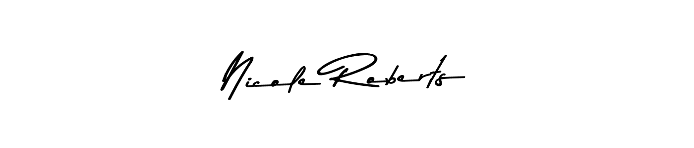 How to make Nicole Roberts name signature. Use Asem Kandis PERSONAL USE style for creating short signs online. This is the latest handwritten sign. Nicole Roberts signature style 9 images and pictures png