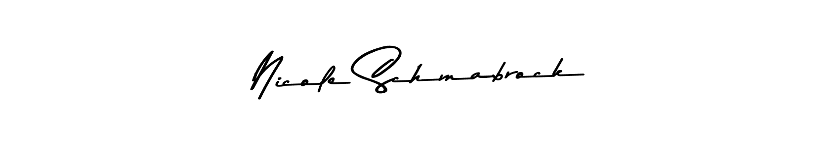 Design your own signature with our free online signature maker. With this signature software, you can create a handwritten (Asem Kandis PERSONAL USE) signature for name Nicole Schmabrock. Nicole Schmabrock signature style 9 images and pictures png