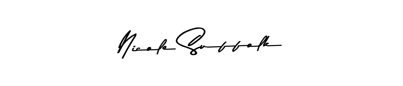 Also You can easily find your signature by using the search form. We will create Nicole Suffolk name handwritten signature images for you free of cost using Asem Kandis PERSONAL USE sign style. Nicole Suffolk signature style 9 images and pictures png