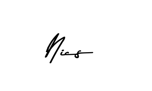 Use a signature maker to create a handwritten signature online. With this signature software, you can design (Asem Kandis PERSONAL USE) your own signature for name Nics . Nics  signature style 9 images and pictures png