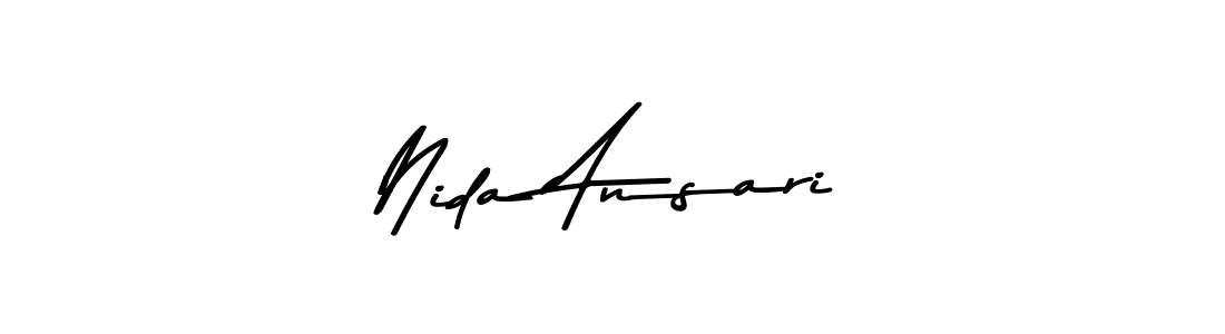 Nida Ansari stylish signature style. Best Handwritten Sign (Asem Kandis PERSONAL USE) for my name. Handwritten Signature Collection Ideas for my name Nida Ansari. Nida Ansari signature style 9 images and pictures png