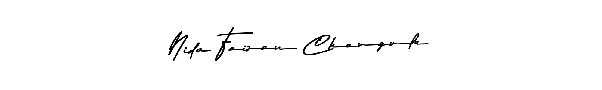 Design your own signature with our free online signature maker. With this signature software, you can create a handwritten (Asem Kandis PERSONAL USE) signature for name Nida Faizan Chougule. Nida Faizan Chougule signature style 9 images and pictures png