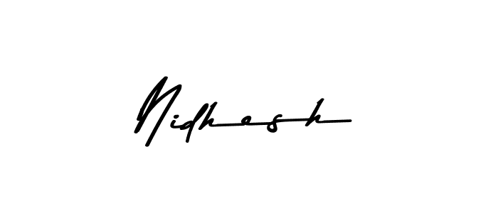 How to Draw Nidhesh signature style? Asem Kandis PERSONAL USE is a latest design signature styles for name Nidhesh. Nidhesh signature style 9 images and pictures png