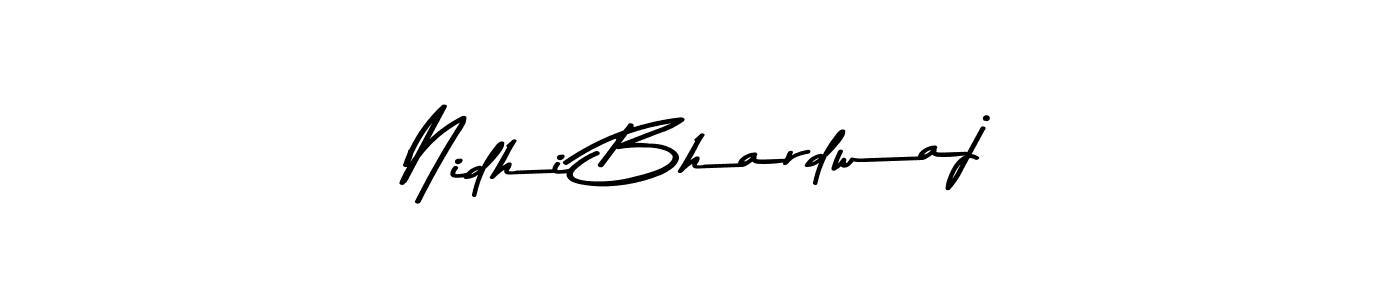 Create a beautiful signature design for name Nidhi Bhardwaj. With this signature (Asem Kandis PERSONAL USE) fonts, you can make a handwritten signature for free. Nidhi Bhardwaj signature style 9 images and pictures png