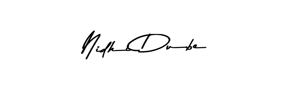 Create a beautiful signature design for name Nidhi Dube. With this signature (Asem Kandis PERSONAL USE) fonts, you can make a handwritten signature for free. Nidhi Dube signature style 9 images and pictures png