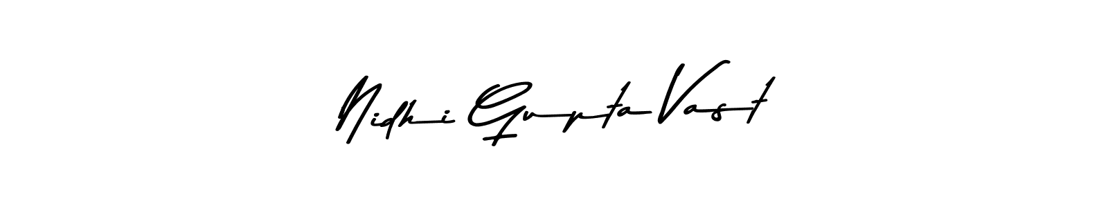 Design your own signature with our free online signature maker. With this signature software, you can create a handwritten (Asem Kandis PERSONAL USE) signature for name Nidhi Gupta Vast. Nidhi Gupta Vast signature style 9 images and pictures png