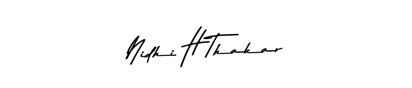 This is the best signature style for the Nidhi H Thakar name. Also you like these signature font (Asem Kandis PERSONAL USE). Mix name signature. Nidhi H Thakar signature style 9 images and pictures png