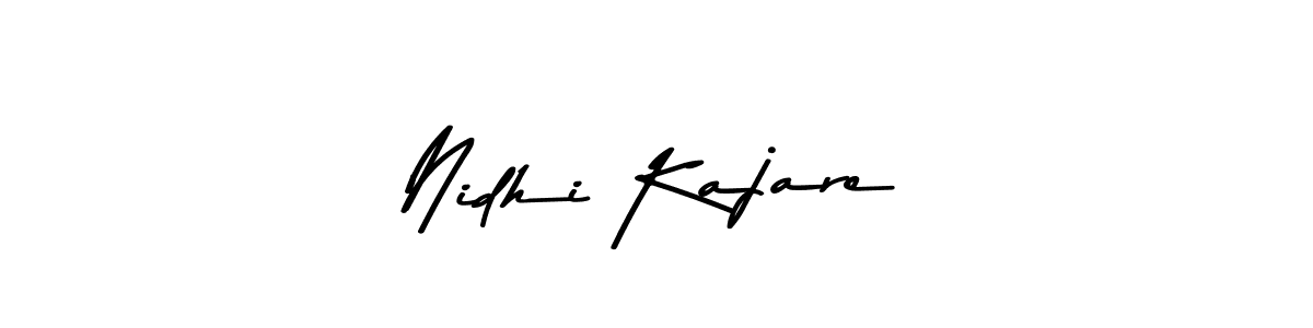 This is the best signature style for the Nidhi Kajare name. Also you like these signature font (Asem Kandis PERSONAL USE). Mix name signature. Nidhi Kajare signature style 9 images and pictures png