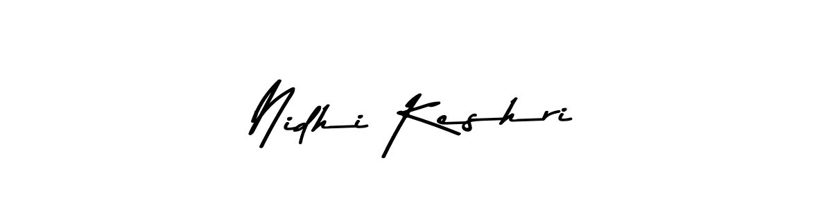 Design your own signature with our free online signature maker. With this signature software, you can create a handwritten (Asem Kandis PERSONAL USE) signature for name Nidhi Keshri. Nidhi Keshri signature style 9 images and pictures png