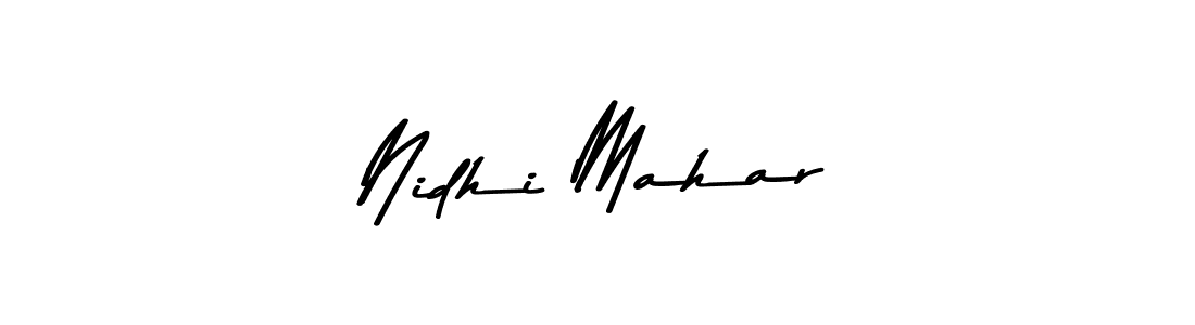 Nidhi Mahar stylish signature style. Best Handwritten Sign (Asem Kandis PERSONAL USE) for my name. Handwritten Signature Collection Ideas for my name Nidhi Mahar. Nidhi Mahar signature style 9 images and pictures png