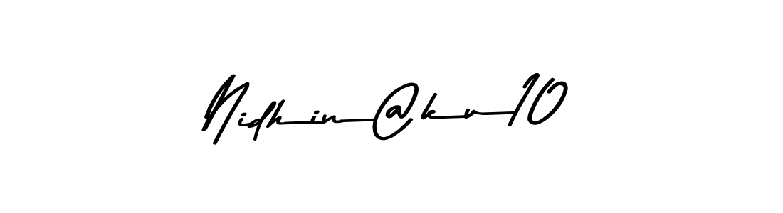 Make a beautiful signature design for name Nidhin@ku10. Use this online signature maker to create a handwritten signature for free. Nidhin@ku10 signature style 9 images and pictures png