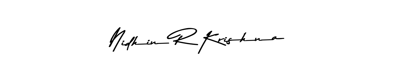 Also You can easily find your signature by using the search form. We will create Nidhin R Krishna name handwritten signature images for you free of cost using Asem Kandis PERSONAL USE sign style. Nidhin R Krishna signature style 9 images and pictures png