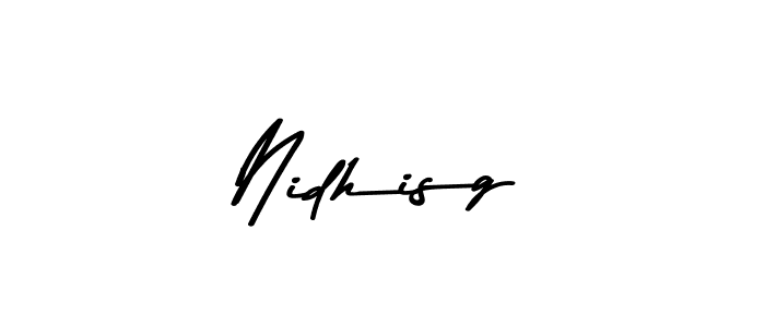 if you are searching for the best signature style for your name Nidhisg. so please give up your signature search. here we have designed multiple signature styles  using Asem Kandis PERSONAL USE. Nidhisg signature style 9 images and pictures png