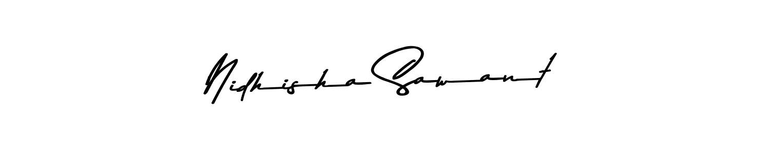 You should practise on your own different ways (Asem Kandis PERSONAL USE) to write your name (Nidhisha Sawant) in signature. don't let someone else do it for you. Nidhisha Sawant signature style 9 images and pictures png