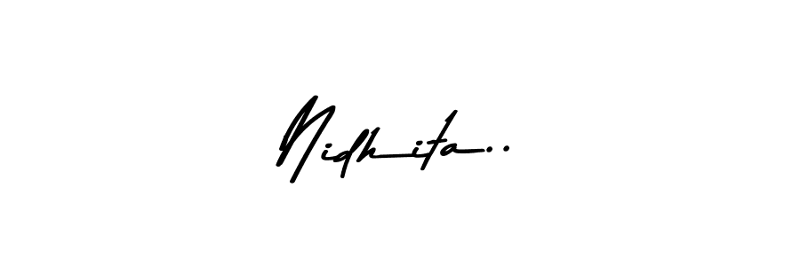 You can use this online signature creator to create a handwritten signature for the name Nidhita... This is the best online autograph maker. Nidhita.. signature style 9 images and pictures png
