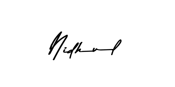 You can use this online signature creator to create a handwritten signature for the name Nidhul. This is the best online autograph maker. Nidhul signature style 9 images and pictures png