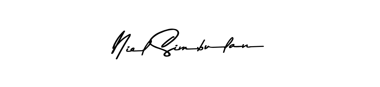 Design your own signature with our free online signature maker. With this signature software, you can create a handwritten (Asem Kandis PERSONAL USE) signature for name Niel Simbulan. Niel Simbulan signature style 9 images and pictures png