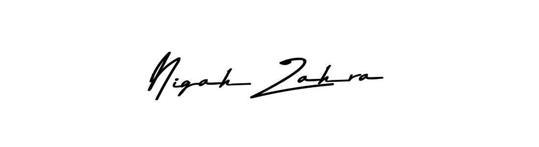Similarly Asem Kandis PERSONAL USE is the best handwritten signature design. Signature creator online .You can use it as an online autograph creator for name Nigah Zahra. Nigah Zahra signature style 9 images and pictures png