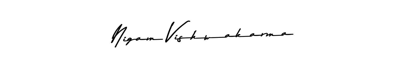 Make a beautiful signature design for name Nigam Vishwakarma. Use this online signature maker to create a handwritten signature for free. Nigam Vishwakarma signature style 9 images and pictures png