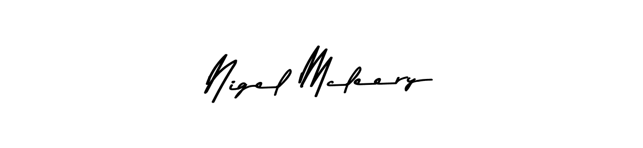 Use a signature maker to create a handwritten signature online. With this signature software, you can design (Asem Kandis PERSONAL USE) your own signature for name Nigel Mcleery. Nigel Mcleery signature style 9 images and pictures png