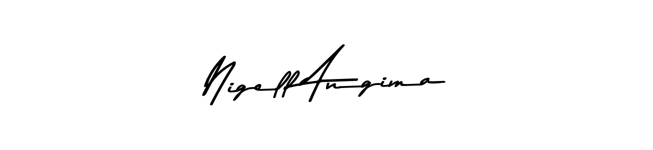 Nigell Angima stylish signature style. Best Handwritten Sign (Asem Kandis PERSONAL USE) for my name. Handwritten Signature Collection Ideas for my name Nigell Angima. Nigell Angima signature style 9 images and pictures png
