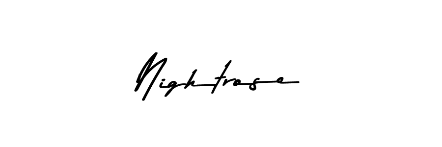 Create a beautiful signature design for name Nightrose. With this signature (Asem Kandis PERSONAL USE) fonts, you can make a handwritten signature for free. Nightrose signature style 9 images and pictures png
