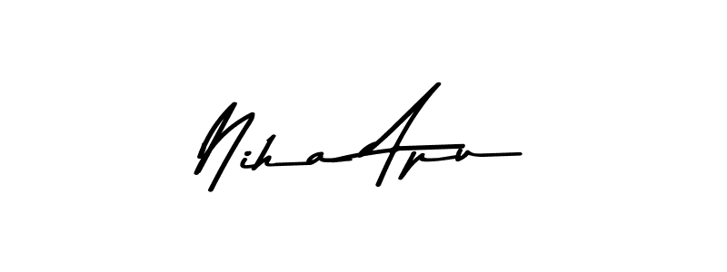 Design your own signature with our free online signature maker. With this signature software, you can create a handwritten (Asem Kandis PERSONAL USE) signature for name Niha Apu. Niha Apu signature style 9 images and pictures png