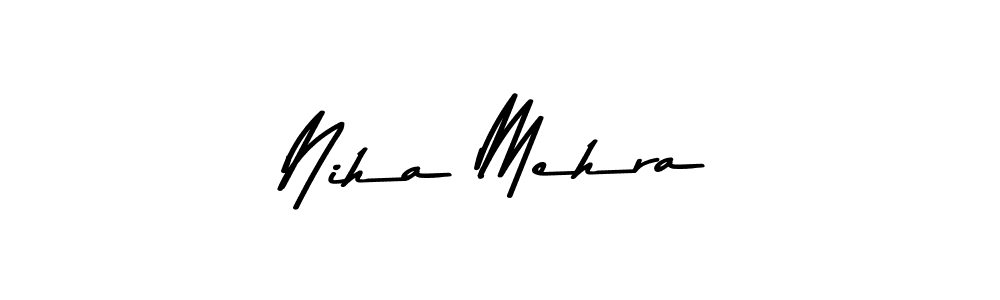 Design your own signature with our free online signature maker. With this signature software, you can create a handwritten (Asem Kandis PERSONAL USE) signature for name Niha Mehra. Niha Mehra signature style 9 images and pictures png