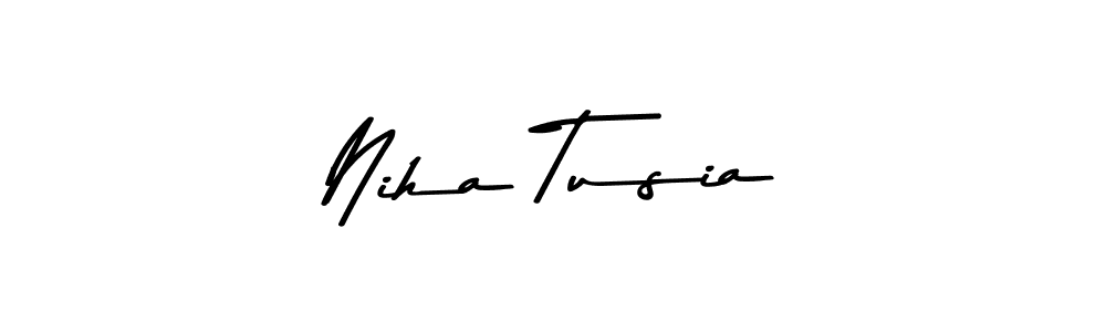 Also You can easily find your signature by using the search form. We will create Niha Tusia name handwritten signature images for you free of cost using Asem Kandis PERSONAL USE sign style. Niha Tusia signature style 9 images and pictures png