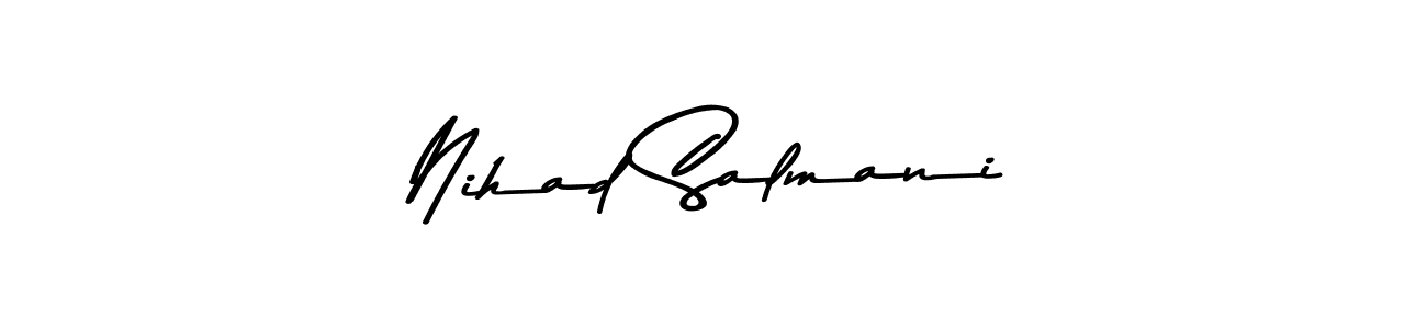 Also You can easily find your signature by using the search form. We will create Nihad Salmani name handwritten signature images for you free of cost using Asem Kandis PERSONAL USE sign style. Nihad Salmani signature style 9 images and pictures png