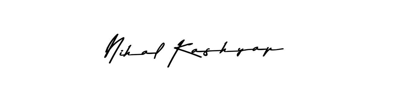 Design your own signature with our free online signature maker. With this signature software, you can create a handwritten (Asem Kandis PERSONAL USE) signature for name Nihal Kashyap. Nihal Kashyap signature style 9 images and pictures png